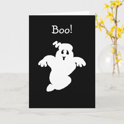 Geist-Halloween-Karte Karte (Gelbe Blume)