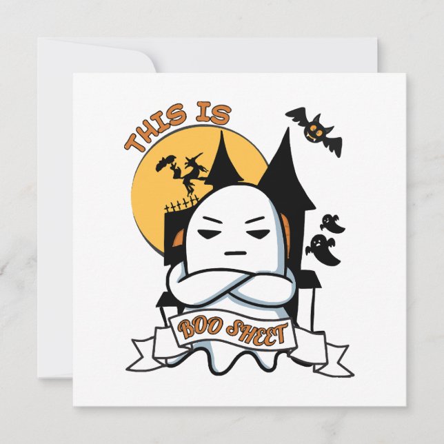 Geist Halloween Kostüm Lustiger Boo (Vorderseite)