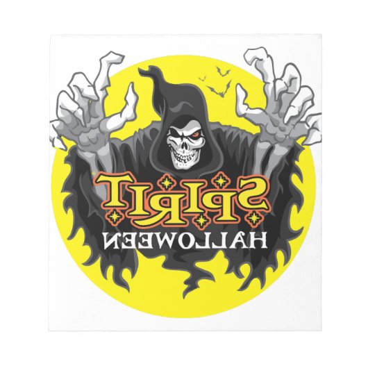 Geist Halloween Notizblock (Vorderseite)