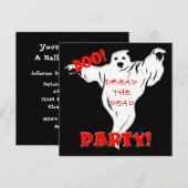 Geist-Halloween-Party-Einladung Einladung (Vorne/Hinten)
