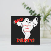Geist-Halloween-Party-Einladung Einladung (Stehend Vorderseite)