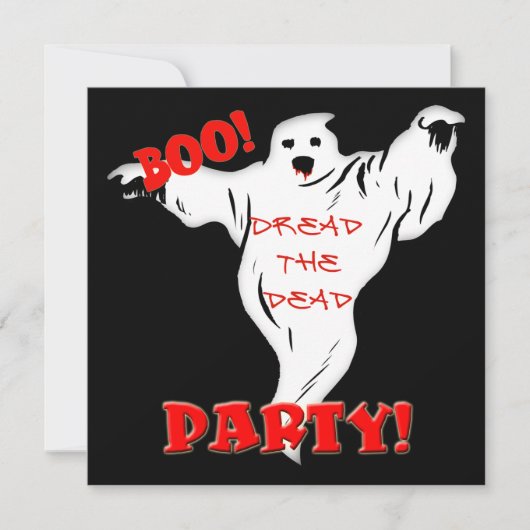 Geist-Halloween-Party-Einladung Einladung (Vorderseite)