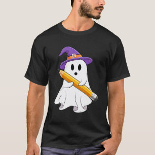 Geist hält Halloween-Kostüm Bleistift Spuk Te T-Shirt