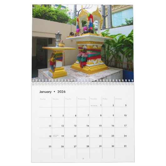 Geist-Häuser von Thailand Kalender (Jan 2026)