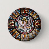 Geist Heiliger Kirchenfenster Button (Vorderseite)