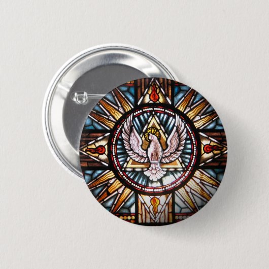 Geist Heiliger Kirchenfenster Button (Vorne & Hinten)