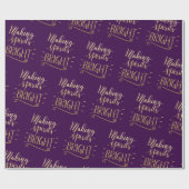 Geist helles Goldskript | kopieren lassen lila Geschenkpapier (Flach)