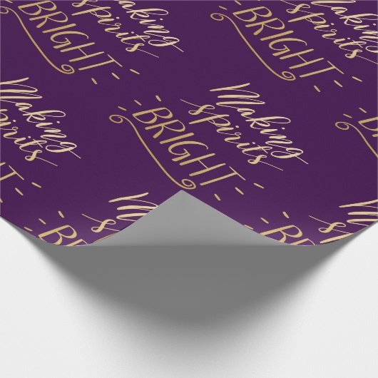 Geist helles Goldskript | kopieren lassen lila Geschenkpapier (Ecke)