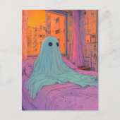Geist im Bett Postkarte (Vorderseite)