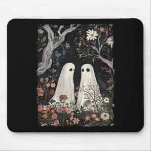 Geist im Blumenwald Halloween Gruselige Jahreszeit Mousepad