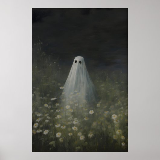 Geist im Gänseblümchenfeld-Kunstprint Dark Academi Poster (Vorne)
