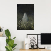 Geist im Gänseblümchenfeld-Kunstprint Dark Academi Poster (Heimbüro)