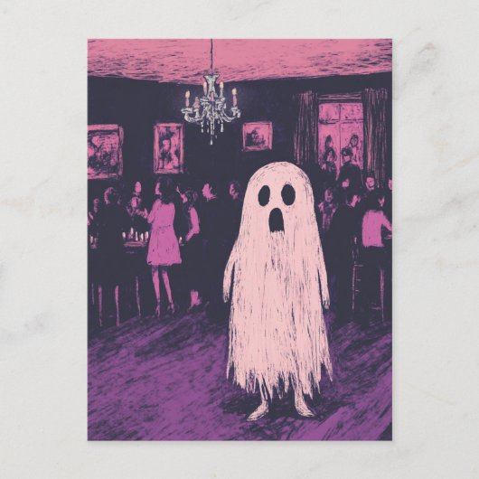 Geist im Party Postkarte (Vorderseite)