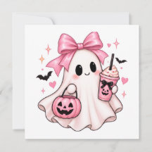 Geist im rosa Schleifen Coquette Halloween