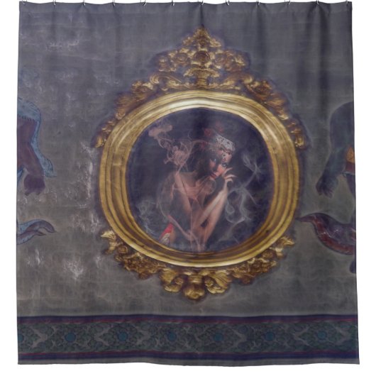 Geist im Spiegelduschvorhang Duschvorhang (Vorderseite)