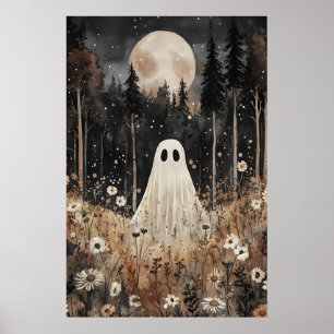 Geist im Wald mit Blume, Dark Academia Poster