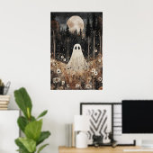Geist im Wald mit Blume, Dark Academia Poster (Heimbüro)