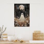 Geist im Wald mit Blume, Dark Academia Poster (Küche)