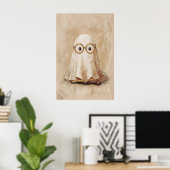 Geist in Brille mit Buchdruck, digital Poster (Heimbüro)