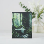 Geist in der Badewanne des abandonierten Hauses Postkarte (Stehend Vorderseite)