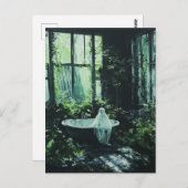 Geist in der Badewanne des abandonierten Hauses Postkarte (Vorne/Hinten)