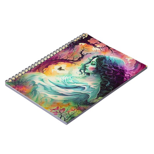 Geist in der Forest Fantasy Art Notizblock (Linke Seite)