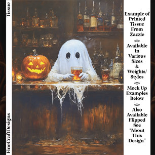 Geist in der Halloween-Bar EA2L Decoupage Seidenpapier