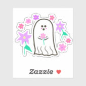 Geist in einem Blumengarten Aufkleber (Blatt)