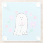 Geist in einem Blumengarten Glasuntersetzer (Rückseite)