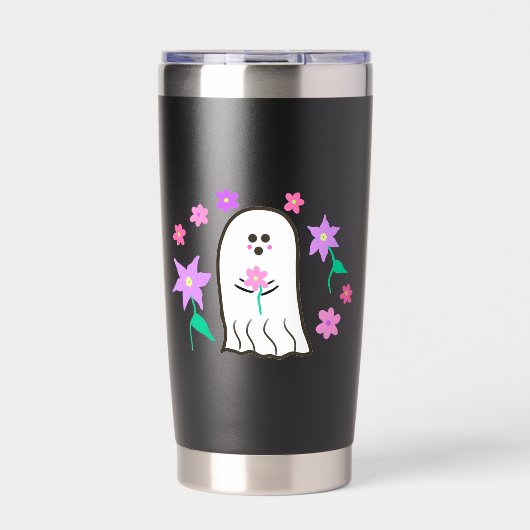 Geist in einem Blumengarten Thermobecher (Vorderseite)