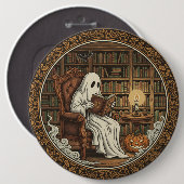 Geist in einer Bibliothek Button (Vorne & Hinten)