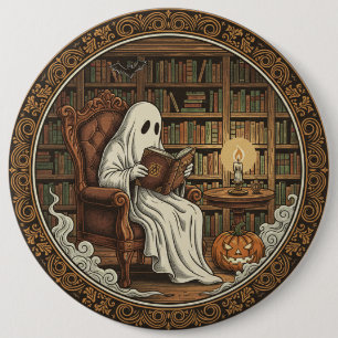 Geist in einer Bibliothek Button