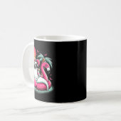 Geist in Lebensretter Flamingo auf einem ol Float Kaffeetasse (Vorderseite Links)