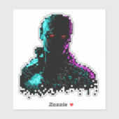 Geist in Wires ASCII Art Aufkleber (Blatt)