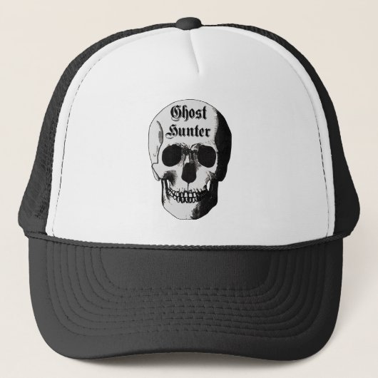 Geist-Jäger-Schädel Truckerkappe (Vorderseite)