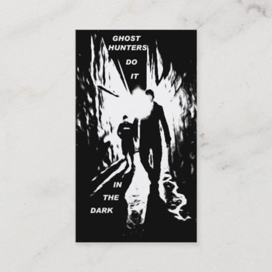 Geist-Jäger tun es in den dunklen Visitenkarten Visitenkarte (Vorderseite)