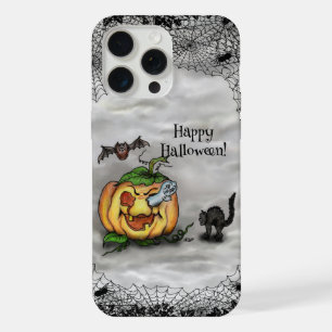 Geist , Katze , Fledermaus und Kürbis , Frohes Hal iPhone 15 Pro Max Hülle