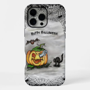 Geist, Katze, Fledermaus und Kürbis, Frohes Hallow iPhone 16 Pro Max Hülle