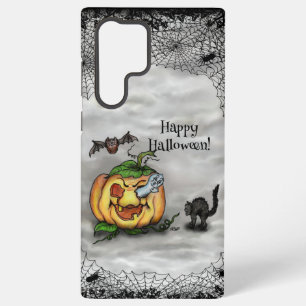 Geist, Katze, Fledermaus und Kürbis, Frohes Hallow Samsung Galaxy Hülle