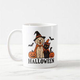 Geist-Katze- und Hund-Halloween-Tasse Kaffeetasse