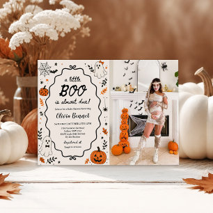 Geist Klein Boo Halloween Baby Shower Foto Einladung