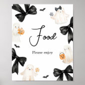 Geist Klein Boo Halloween-Essensschild Poster (Vorne)