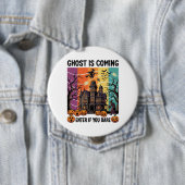 Geist kommt Halloween Spukhaus Hexen Kürbis Button (Beispiel)