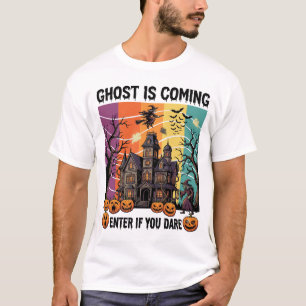 Geist kommt Halloween Spukhaus Hexen Kürbis T-Shirt