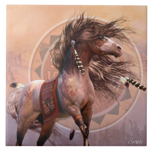 Geist-Kriegers-Kunst-Fliese Fliese (Vorderseite)