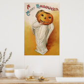 Geist Kürbisjack Laterne Kürbiskind Poster (Küche)