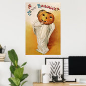 Geist Kürbisjack Laterne Kürbiskind Poster (Heimbüro)
