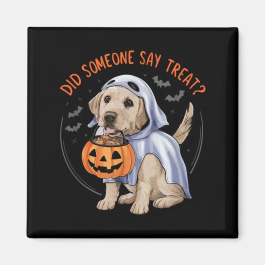 Geist Labrador Welpen Halloween Labrador Hund Magnet (Vorne)