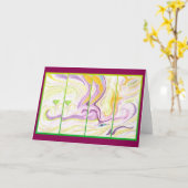 Geist-Liebe-abstrakte Kunst-Gruß-Karte Karte (Gelbe Blume)