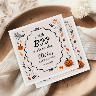 Geist Little Boo erwartet Halloween-Baby-Party Serviette